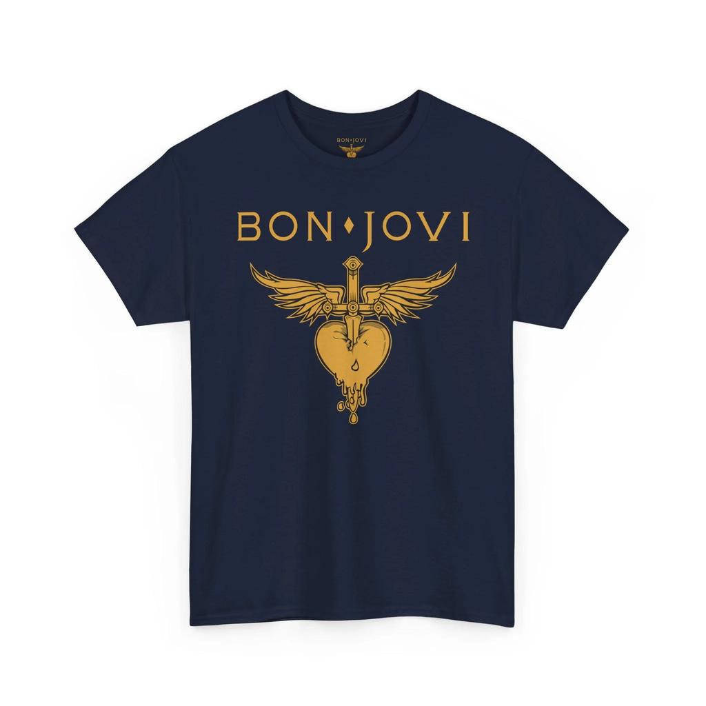 Bon Jovi Tour 2026 Forever Poster Druck T-Shirt Herren Damen Oversize Baumwolle Sommer Neues T-Shirt Herren Damen Harajuku Mode Lässige Oberteile