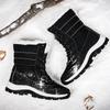 Cotton boots women's 2025 winter new thickened and velvet women's high-top cotton shoes women's outdoor cold-proof snow boots
