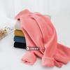 Kids Girls Thick Fleece Lined High Neck Knit Sweater Warm Pullover Base Layer