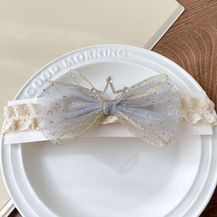 Korean Style Rhinestone Bow Baby Headband - Versatile, Non-Tightening Princess Hair Accessory