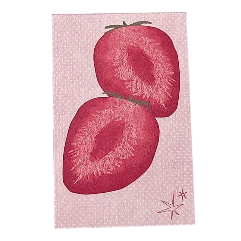 Cute Fruit Pattern Theme Design Reusable Stick Note Selves Adhesive Write Pad Removable for Journaling Office School