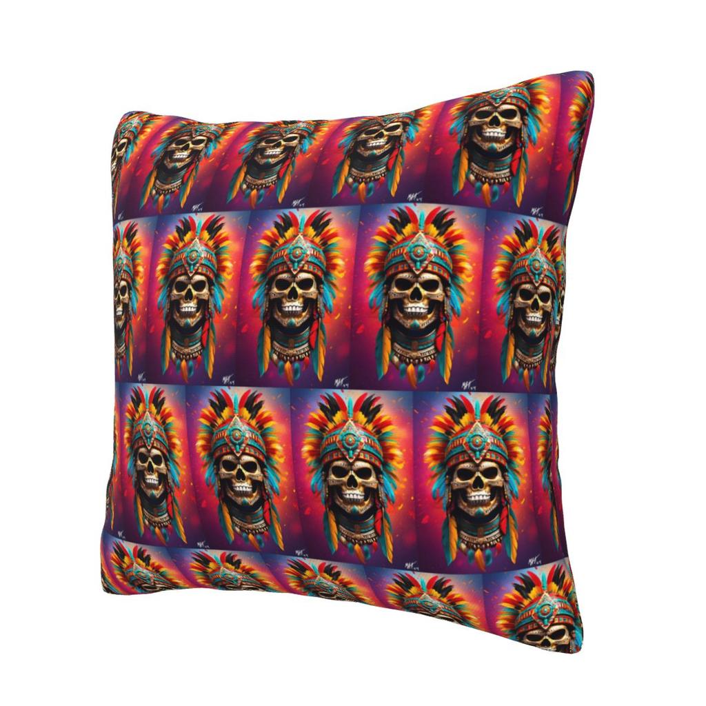 Aztec Skull7 Square Pillowcase Pillow Cover Cushion Decor Comfort Throw Pillow for Home Living Room