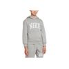 Nike Fleece Letter Ribbed Hooded Sweatshirt Kids Sweatshirt Dark-Gray White HJ3156-063