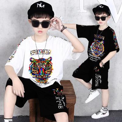 Boys Clothing Sets Quick Drying Sports Suits for Kids Children's Short-sleeved Clothes Sets Teenager Tracksuits 2pcs/set
