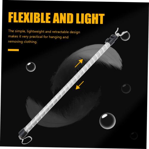 BESPORTBLE Telescopic Stainless Steel Clothes Drying Pole, 2m, Adjustable Length, Lightweight Design for Reaching High Places, Ideal for Drying Laundr