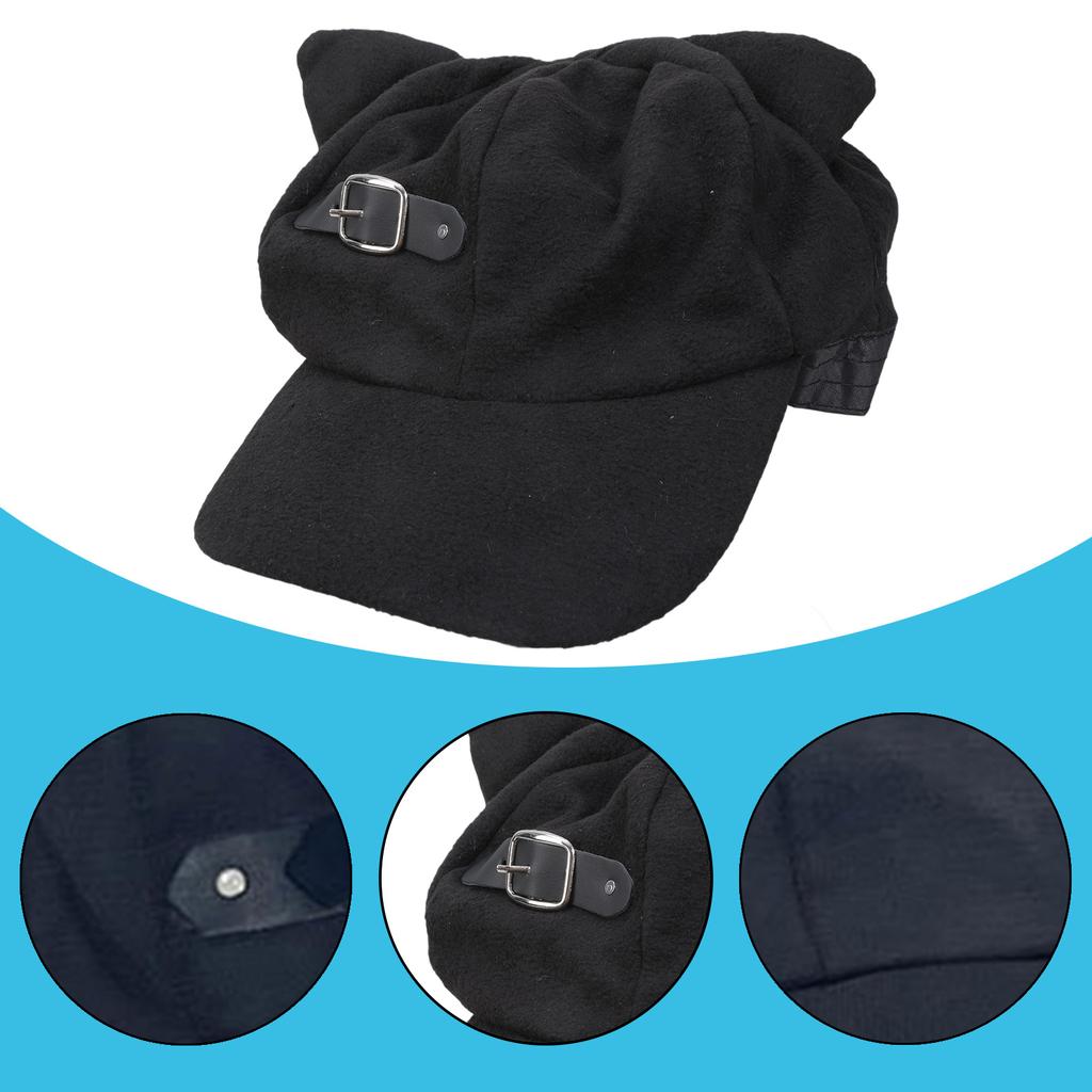 Vintage Anime Beret Hat for Girls Street Hiphop Dancing Hat for Casual Cosplay Costume Cap Painters Hat with Cats Ear