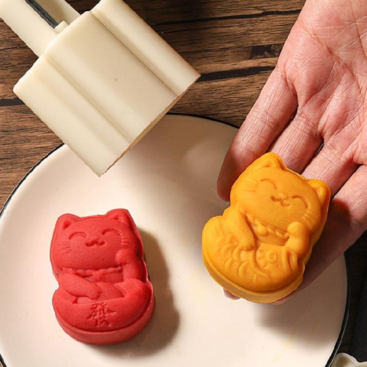 Reichtum Katze Mondkuchenpresse Ausstechformen Mondkuchenhersteller Dekore Werkzeug