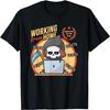 Working From Home - Office Cute Grim Reaper Skull Halloween T-Shirt