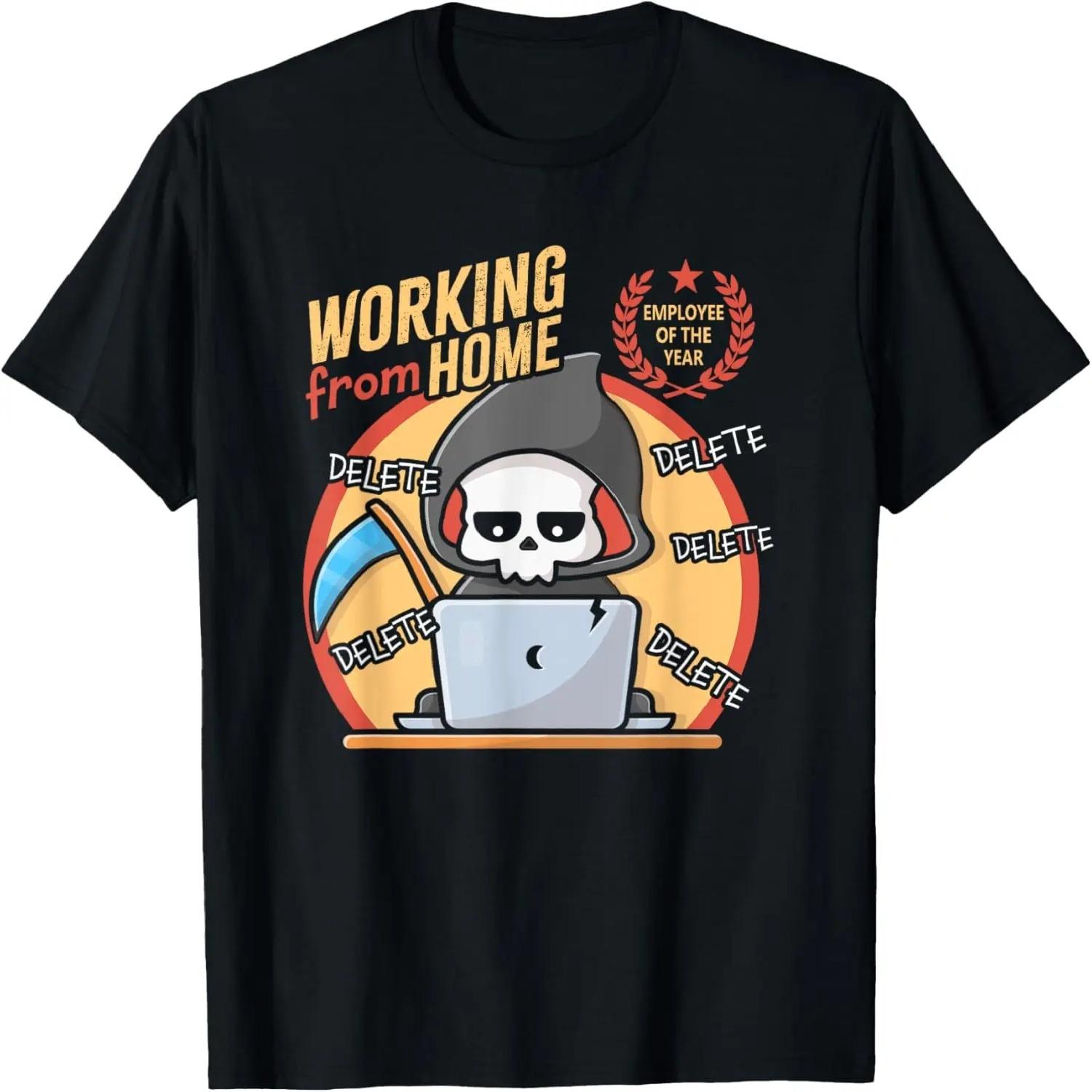 

Working From Home - Office Cute Grim Reaper Skull Halloween T-Shirt XXXXXL різнокольоровий
