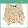 Hollow Sweater For Out Knitted Womens Summer New Korean Version Loose Short Half Sleeved Crochet Sun Protection Top Shawl