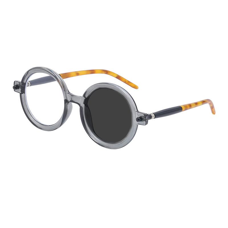 High Quality Luxury Design Retro Round Anti Blue Light Photochromic Reading Glasses For Men Computer Presbyopic Eyeglasses Women