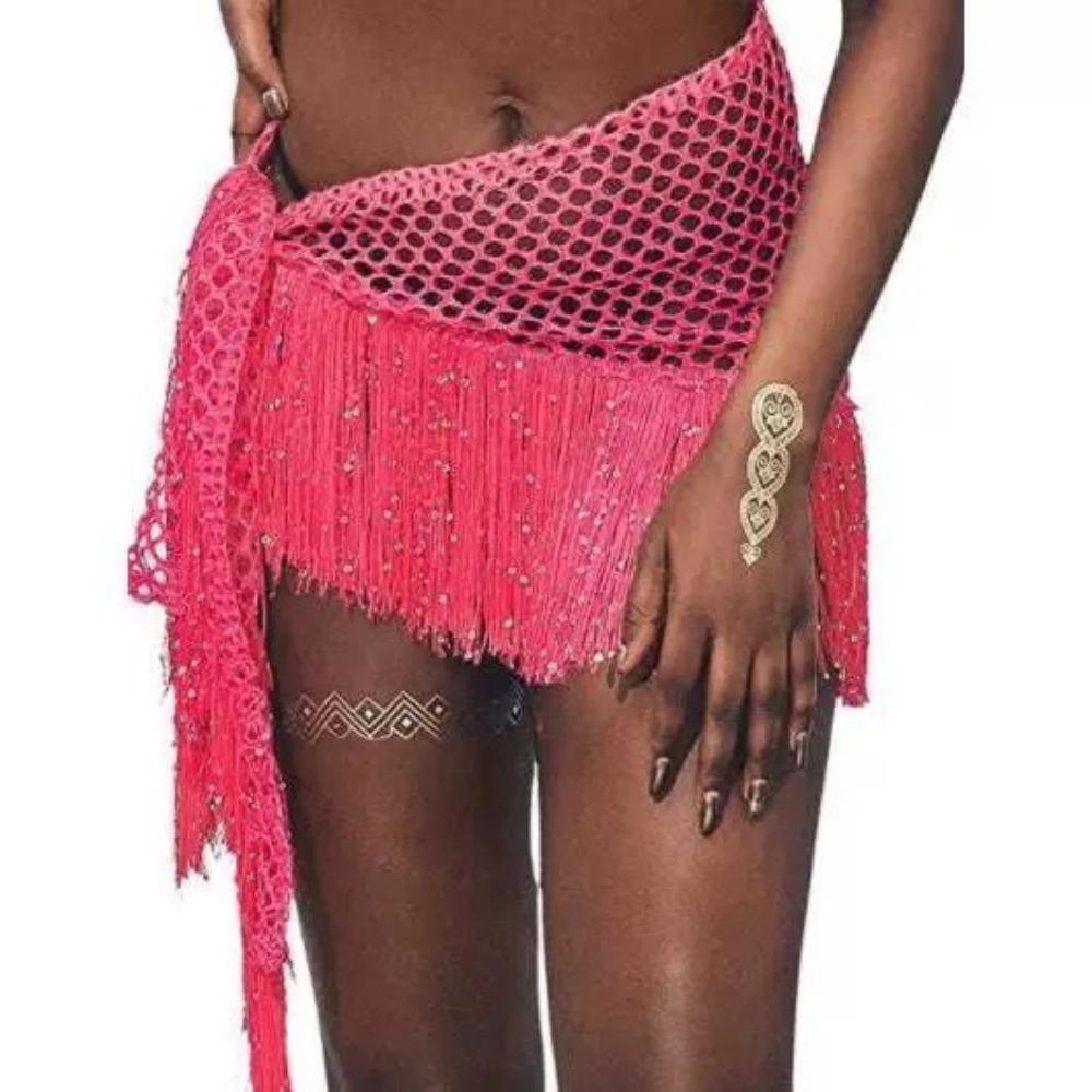 Sequins Belly Dance Belt Tassel Jazz Dancer Accessories Ethnic Belly Dance Hip Scarf Girl
