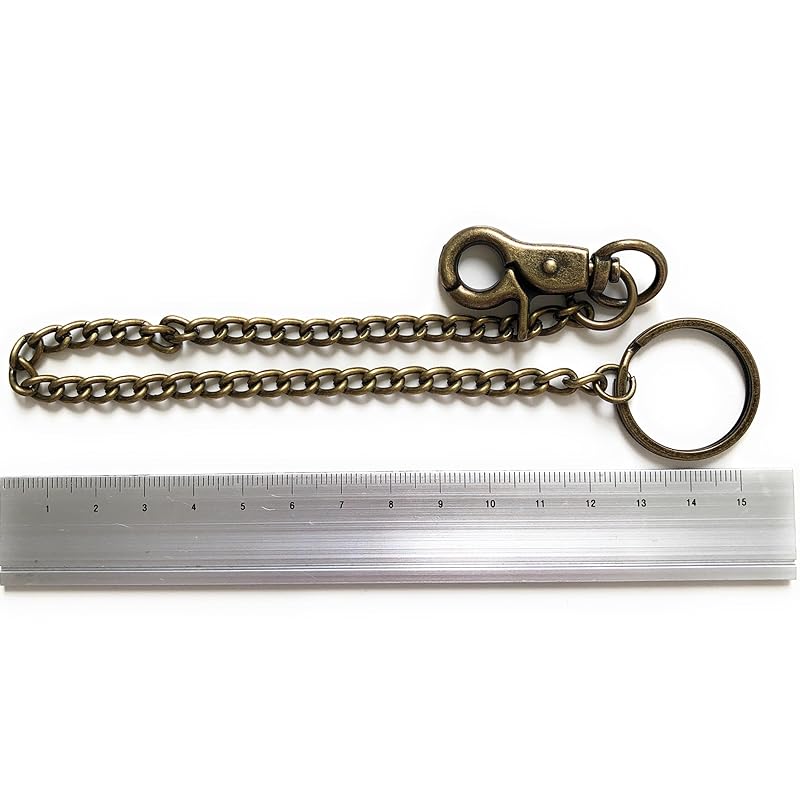 No-brand Item Key Chain Wallet Chain Wallet Chain with Rotating Eggplant Crab Ring