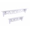 White Carved Pierced Wall Mounted Shelf, Convenient Solution for Small Spaces, Beautiful and   Decor for Living Room, Bedroom, Study, Kid Room,