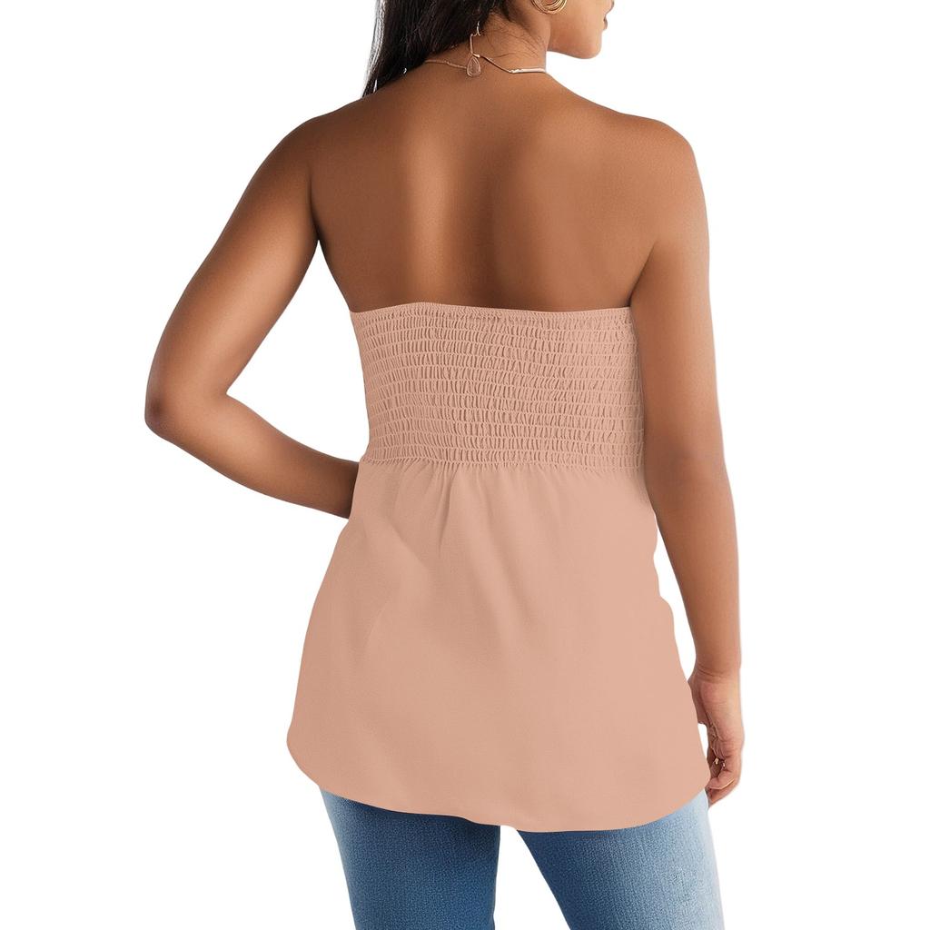 Tube Tops For Women,Cute Sexy Off Shoulder Print Sleeveless T-Shirt