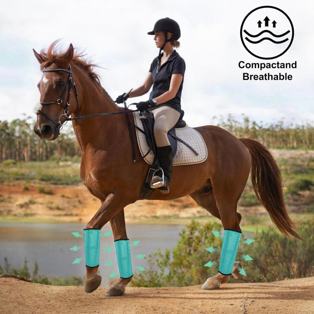 Horse Leg Protection from Flies Breathable Mesh Horse Fly Boots Set Equine Leggings for Reducing Stomping for Hoof for Horses