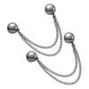 Pants Leg Clips 2Pcs Magnetic Clothing Pin for Shortening Legs, Button Clip Length Adjuster Shirt Sleeves Hems, Clothes Decorative with Chain