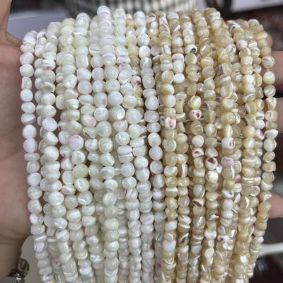 1String, Natural Shell Beads 5-6mm, Boho Style Irregular Chip Loose Spacer Beads for DIY Bracelet & Necklace Accessories Jewelry Making Supplies 38cm