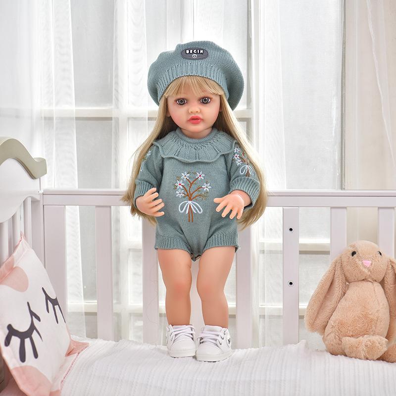 Rebirth Doll New Simulation Vinyl Doll 55cm Doll Can Be Changed Bath Full Glue Doll Toy