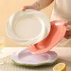 4PCS Decorative Fruit Plate Plastic Dinning Plate Kitchen Tableware Salad Dish  Afternoon Tea