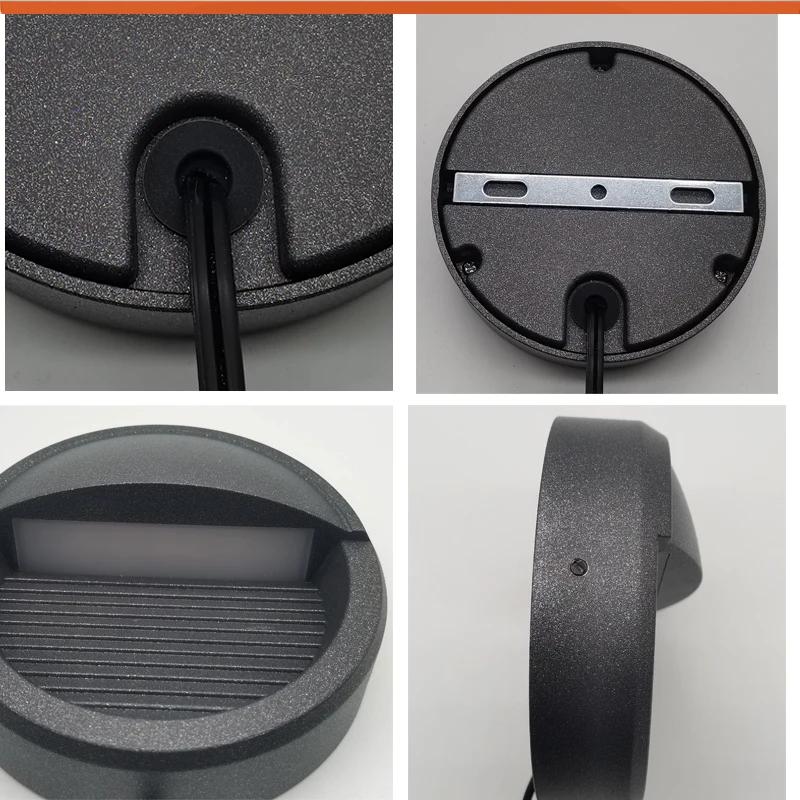 Outdoor Waterproof IP65 Wall Lamp Landscape Deck Round Wall Lamp Stair Railing Step Walk Recessed Decorative Wall Light DC12V