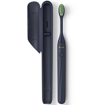 Philips Sonicare One Electric Toothbrush Compact Travel Midnight Blue (with Case) HY1100/34,