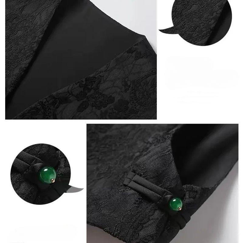 Weste im Vintage-Stil mit Schnalle und frühlingshaftem Blumendesign – für hochwertige Damen-Outfits