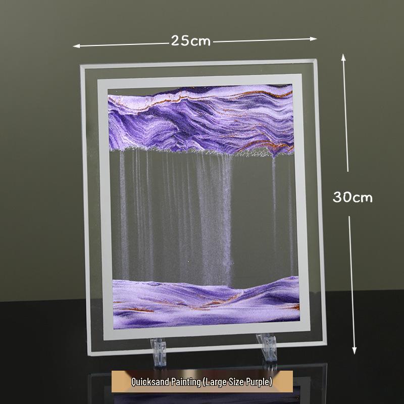 Kulatá přesýpací hodiny 3D s tekutým pískem Domácí dekorace - Vysoce kvalitní stolní ozdoba do obývacího pokoje