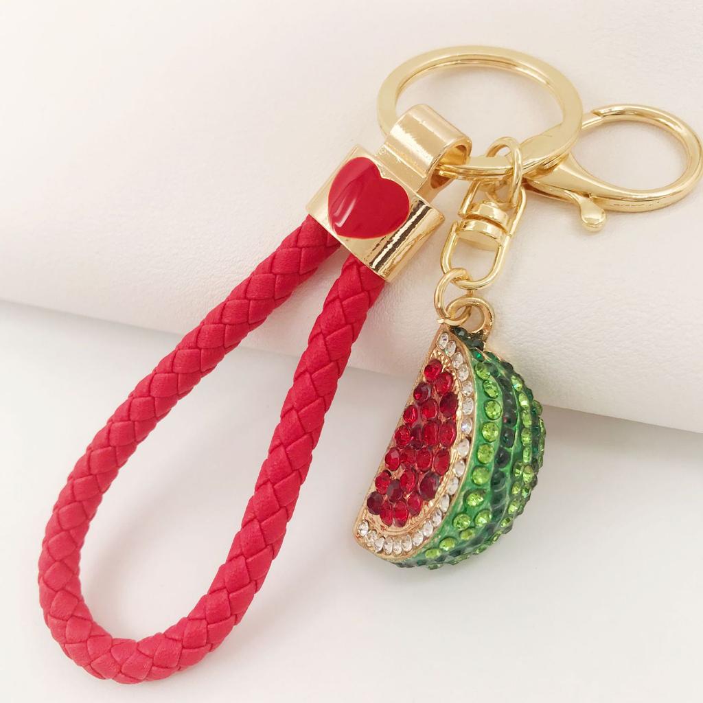Creative Bling Rhinestone Watermelon Fine Workmanship Portable Bag Pendant Fashion Jewelry Decor Gift For Friends Bag Charm