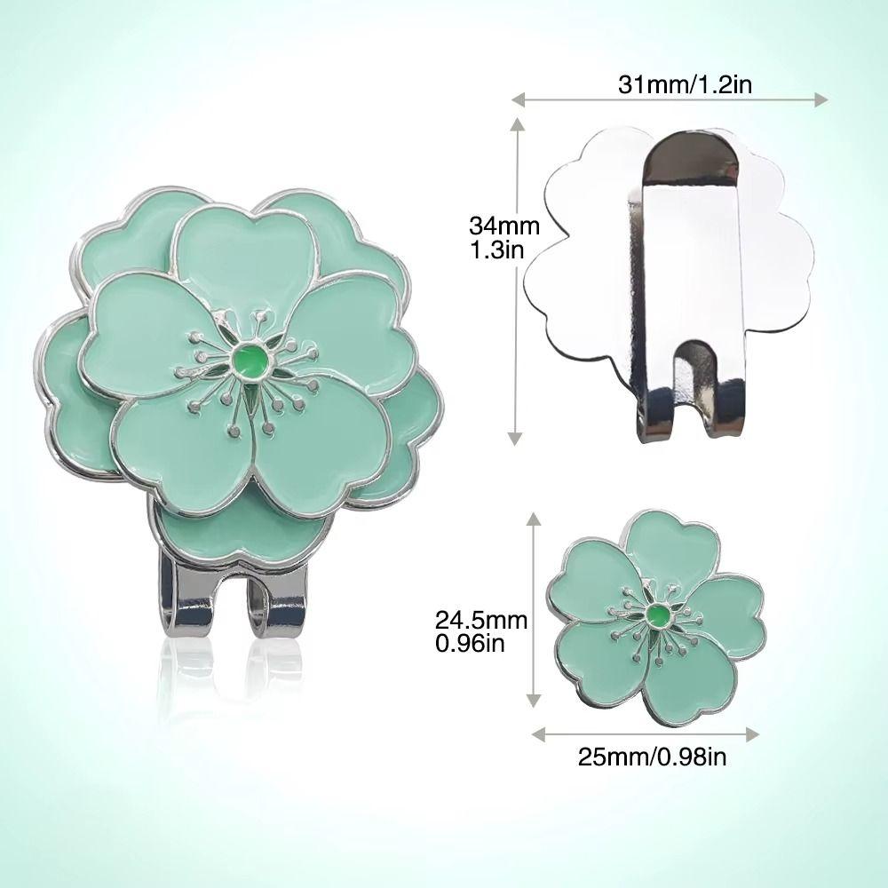 Flower Shaped Golf Cap Clip Magnetic Golf Hat Marker Outdoor Sports Golf Ball Mark  Jewelry Gift