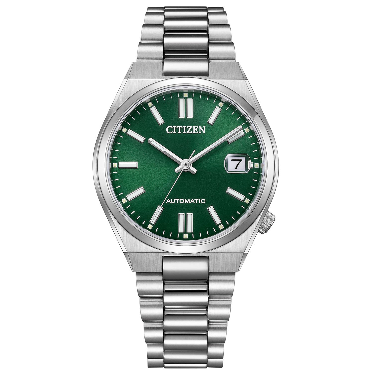 

Citizen Mechanical Silver and 37mm NJ0200-50X Men s Watch, Waterproof, Green,