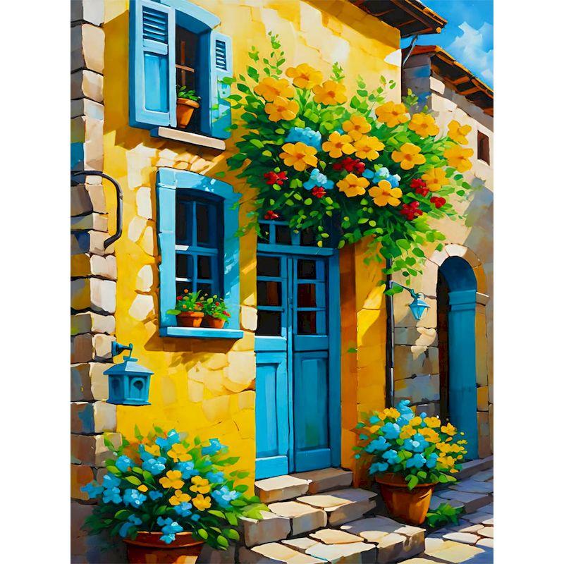 CHENISTORY Diy Painting By Numbers Town Landsape Frame Acrylic On Canvas Drawing By Numbers For Artwork Unique Gift Diy Ideas
