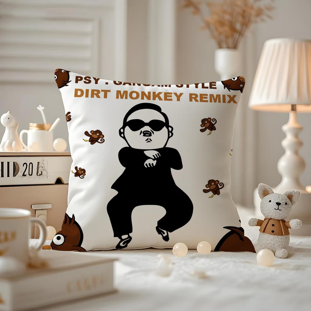 Psy Album Cushion Cover Pattern Printed Pillowcase For Living Room Sofa Cushion Cover & Bedroom Decor