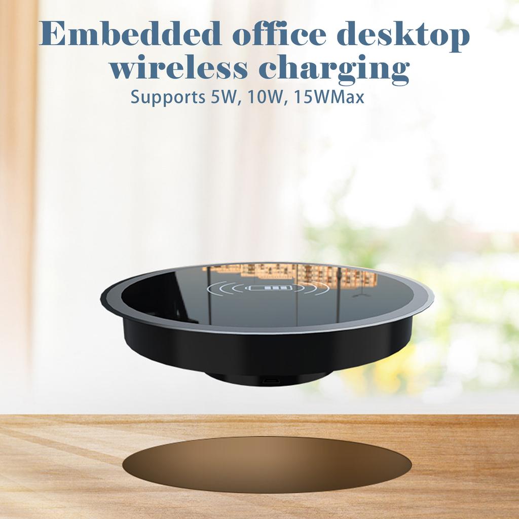 Wireless Charging Pad, Home Desktop Wireless Charger, Concealed Charging Under Desk Charging Pad, Wireless Power Pad