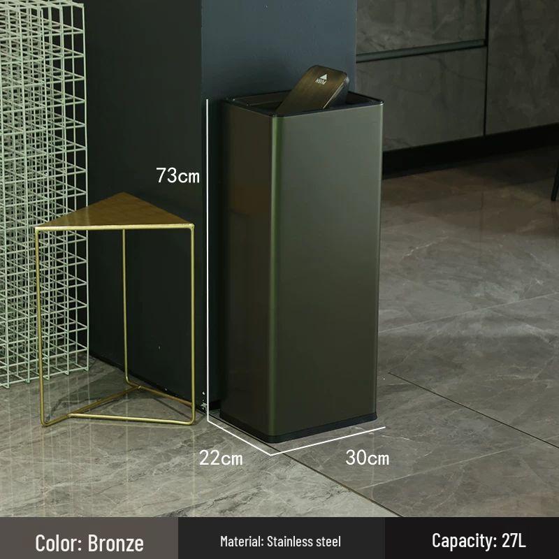 Yanziran Stainless Steel Swing Lid Waste Bin