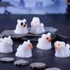 5PCS Dollhouse Luminous Ghost Animal Miniature Models DIY Accessories Doll House Decor Halloween Ornaments Glow In The Dark Toys