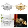 Buffet Food Warmer 2L Stable Portable with Handle Round Pan for Events And