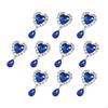 10Pcs Flatback Embellishments, Flat Back Rhinestones Buttons, Pendant Heart Buttons for