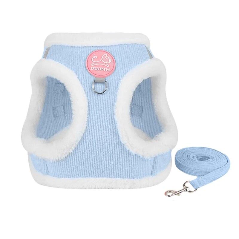 Warmes reflektierendes Katzengeschirr und Leine-Set, verstellbare Haustierweste für Katzen, Welpengeschirr, Haustier-Gehleine, Leine, Katzenzubehör