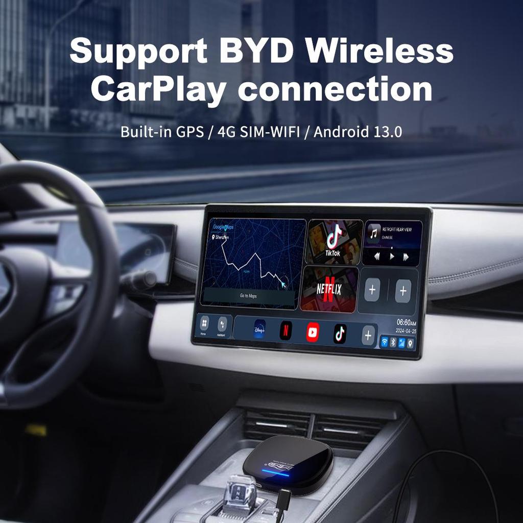 BYD Wired to Wireless CarPlay/Android Auto Qualcomm Octa-core Video Box
