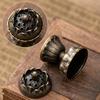 1Pcs Lotus Lamp Incense Stick Burner Alloy Sandalwood Lotus Incense Censer with Hollowed Out Patterns Retro Three Legged Stove