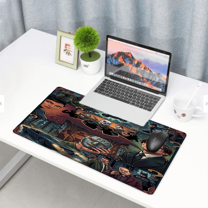 Batman Print Mouse Pad, Anti‑Slip Desktop Keyboard Mat, for PC Laptop Gaming Working Daily Use, Cool Festival Surprise Gift