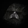 Gothic Retro Sliver Color Death Skull Moth Pendant Necklace for Women Men Hallowmas Party Hip-hop Trendy Jewelry Accessory Gifts