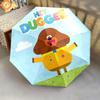 Hey Duggee  Pattern, Automatic Folding Umbrella, Portable and Foldable Design, 8 Ribs, a Christmas or Birthday Gift.