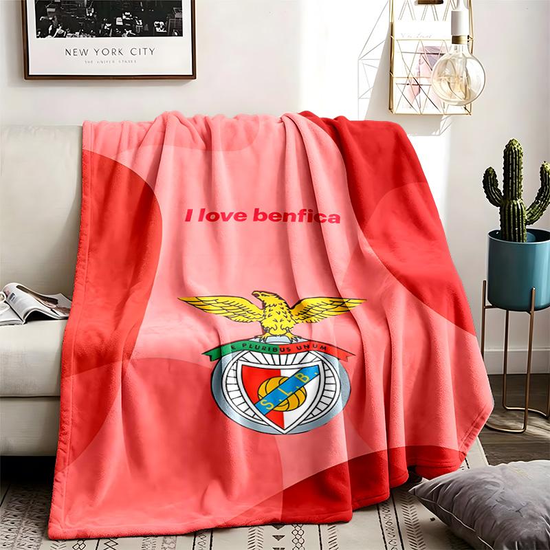 Sport Lisboa e Benfica Theme Blanket Suitable For Beds Sofas And Camping Perfect For Both Men And Women Comfortable Bedding All Year Round