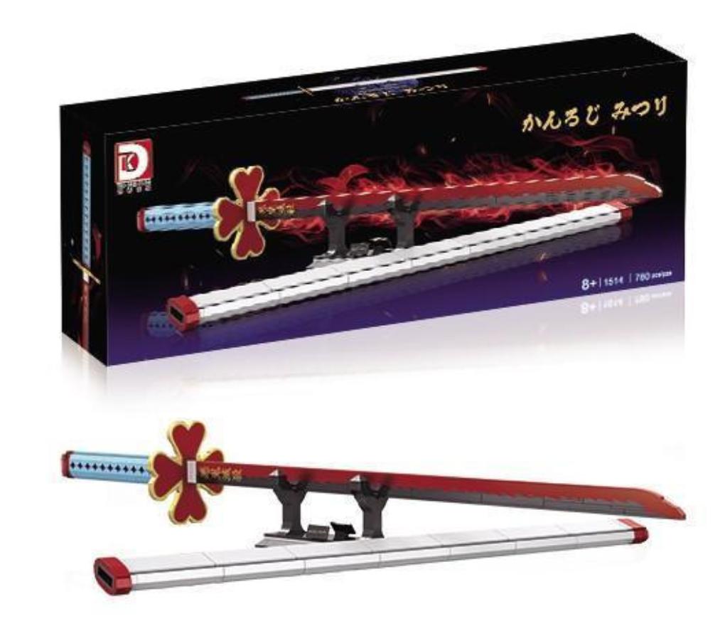 Samurai Sword Building Blocks Ninja Blade Katana Japanese Anime Butterfly Nichirin Knife Bricks Children Toys for Adult