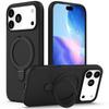 For iPhone 17 Pro Case Compatible with MagSafe Kickstand PC+Silicone Phone Cover