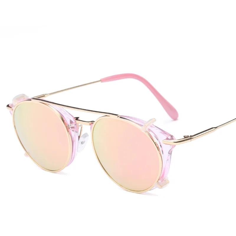 

Fashionable Round Metal 2-In-1 Sunglasses Men S And Women S Trend Detachable Glasses Set Outdoor Driving Sun Protection Goggles