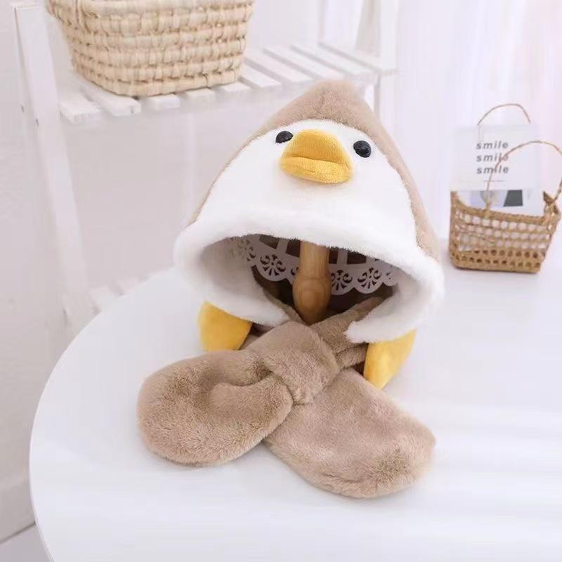 Kids' Winter Animal Hat & Scarf: Warm, Thick, Windproof & Cute with Ear Protection