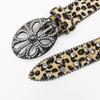 Bohemian Women's Leopard Print Rhinestone Leather Belt - Ethnic Style Versatile Accessory
